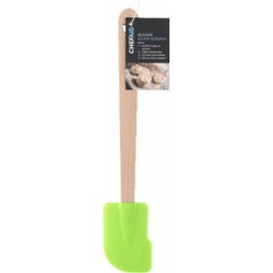 Sorbo Chefaid pannenlikker - 1 pannelikker siliconen met houten steel - groen - 30 cm - dough scraper