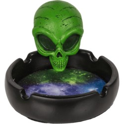 Alien Hoofd Asbak - Alien Kop Asbak - Alien Asbak -  13,5cm x 11cm x 7,5cm