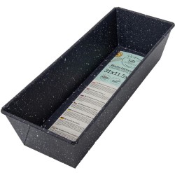 Meyerhoff Bakery rechthoekige cake bakvorm met non stick coating 31 x 11.5 x 7.3 cm antraciet marmer