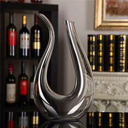 Mémoire Prestige decanter - Wijn decanter - 1.5L - Luxe cadeau verpakking - Kristal glas - Luxe wijn karaf - Luxe decanteer karaf - Wijn Accessoires - Modern - U Vorm - Horeca kwaliteit