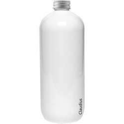 Lege plastic fles 1 liter PET wit - met aluminium dop - set van 10 stuks - Navulbaar - Leeg