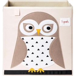 3 Sprouts - Storage Box - White Owl