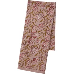 Bungalow blokprint tafelkleed Monsoon Rose (roze, wit, caramel, rood) | 150 x 250 cm