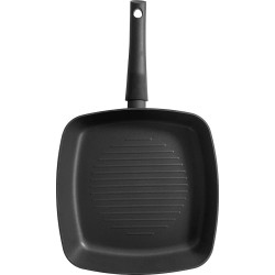 Aluminium grillpan met grill uit de Pop-serie, anti-aanbaklaag, 2 lagen, geschikt voor inductie, afmetingen 26 x 26 cm