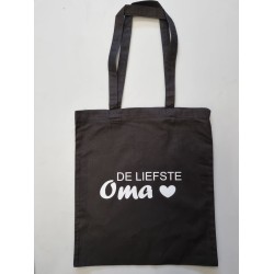 Katoenen tas - de liefste Oma - Moederdag - leuk voor Oma - vrouwen - shopper - lieve oma - Moederdag - cadeautje