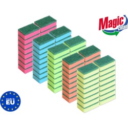 Schuursponsjes schoonmaak - 80 stuks - 75x50x30mm - Voordeelverpakking - MADE IN EU