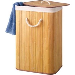 Perel Wasmand - Bamboe - Rechthoekig - 40 L - Naturel