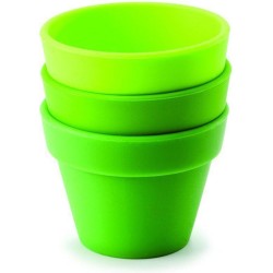 FusionBrands PetitPot Serveerschaaltjes - Siliconen - Groen - Set van 3 stuks