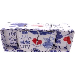 Memoriez Dubbele Mok Amsterdam Delfts Blauw - set van 2