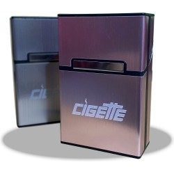 CIGETTE -Rosé goude Luxe aluminium look sigaretten opberg doosje - sigaretten bewaardoosje