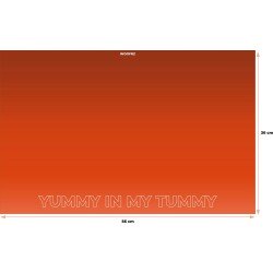 WOOFRZ® Placemat hond - Placemat voerbak - 56 x 36 cm - Afneembaar – Yummi - Placemat voor voerbak - Placemat hondenvoerbak - Honden Placemat - Placemat kat - Placemat Katten Voerbak - Katten Placemat - Placemat Dieren