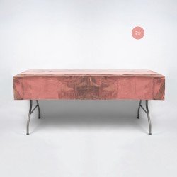 Festivz 2x Rose Goud Plastic Wegwerp Tafelkleed Versiering Set - Verjaardag Bruiloft Sweet 16 Feest Decoratie - 274 x 137 cm