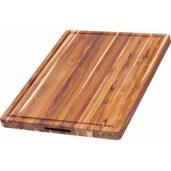 Teakhaus by Proteak Traditional Snijplank met Ingewerkte Grepen & Sapgeul - 51 x 38 x H 3,8cm