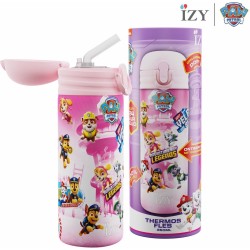 IZY Bottles x Paw Patrol - Refresh Roze | 350 ML | Kinderen | Thermosfles | Drinkfles | Waterfles | Schoolfles | Isoleerfles | Beker | Drinkbeker | Koud | Warm | Fles | Kinder | Back to School |  350ml