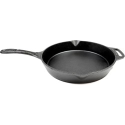 Valhal Outdoor Skillet / Koekenpan met steel - gietijzer, diameter 25cm - schenktuiten - VH25