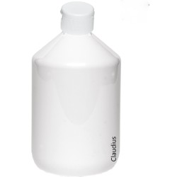 Lege Apothekersflessen Plastic 500 ml - PET Clear 28 met witte klep dop – navulbaar - 10 stuks – leeg