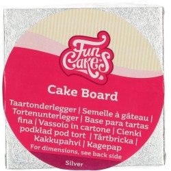 FunCakes - Cake Board - Vierkant - 10 x 10 cm - Zilver