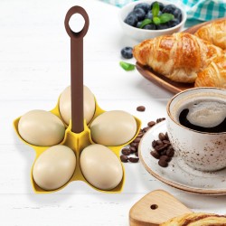 Silikon-Eierkocher für 5 Eier