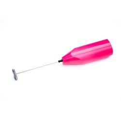 INTER-CAFFÈ® Elektrische Melkopschuimer - Handmatige Melkopschuimer - Melkschuimer - Roze - 1 jaar garantie