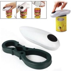 Elektrische Blikopener - One Touch Automatische Blik Opener - Met Gratis Multifunctionele Grip Mate!