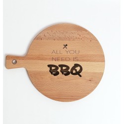 BBQ TAPASPLANK - broodplank, serveerplank, originele ontwerpen, beukenhout, 31,5 x 25 cm