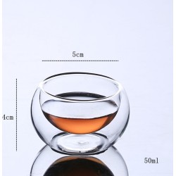 2 stuks - Dubbelwandige glazen - 50 ml
