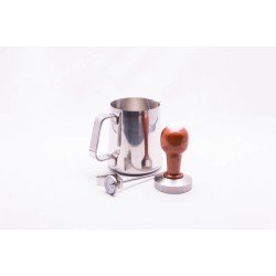 CasaBarista BaristaSet Hout - BaristaSet - Tamper - Melkkan - Thermometer Melkkan - Barista Accessoires