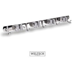 WELTECH - Bezemhouder - RVS - Zilver