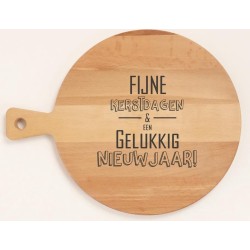 KERSTCADEAU  TAPASPLANK - kerst, kerstversiering, beuken hout,  31,5 x 25 cm