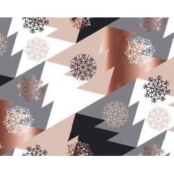 Kerst Placemat vinyl | kerstbomen rose