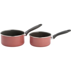 Lite-Body - Magnus 2 delige steelpannenset - Ø16 CM en Ø18 CM - Emaille - Oud Roze - Inductie