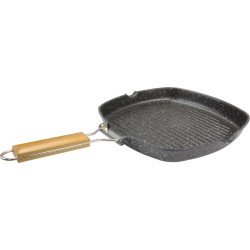 Jocam - Grillpan met antikleeflaag - 28 cm - antikleeflaag - Opvouwbaar handvat