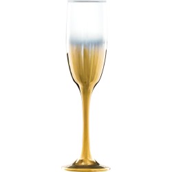 Vikko Décor - Champagne Glazen - Set van 6 Champagne Coupe - Flutes - Ombre Goud