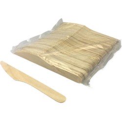 100 stuks x Houten wegwerp bestek - Mes - Pomebio - 165mm - houten bestek - hout - houten servies - houten mes - bestek set - besteksets - biologisch - afbreekbaar - bio - wooden cutlery - cutlery - duurzaam bestek - wegwerpbestek - wegwerp