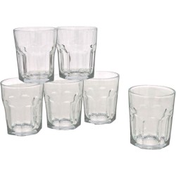 18x  Stuks waterglazen/drinkglazen transparant 256 ml - Glazen - Drinkglas/waterglas/tumblerglas