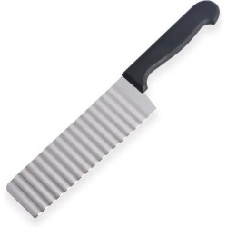 Aardappel mes – Golvend mes – Kartelmes – Frietsnijder – Patat mes – Dunschiller – Roest vrij staal – Wave-vormige snijden – 24,8 cm