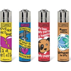 Clipper Aansteker - Love Quotes - 4 stuks