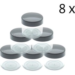 8x Luxe cosmetica potjes 20g - Potjes met deksel plastic 20 gram- Sample potjes - Lege potjes met deksel -Zalfpotjes - Plastic potjes met deksel - Potjes met schroefdop