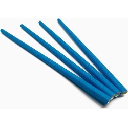 Papieren rietjes 8x240mm blauw, verpakt per 500 stuks in OPP zak