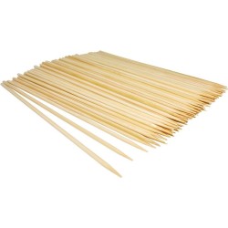 Bamboe spiesjes | Spiesjes 35 cm | 45 stuks | ronde BBQ Spiesjes | Vlees en groenten | bamboe | natuur