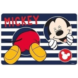 6x stuks 3D placemats Disney Mickey Mouse blauw 42 x 28 cm - Onderleggers voor kinderen/jongens