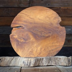 Bordenset hout - Onderlegger - Bourgogne - ø 34 cm (2 stuks) NU met gratis Spatel Bistro
