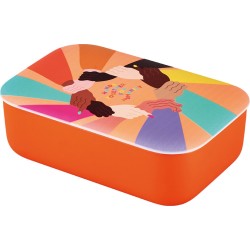 BioLoco PLA classic lunchbox hands together - 12x17x5cm