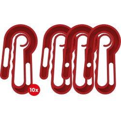 French Fashion Easypegs - Wasknijpers - 10 stuks - Rood - Ergonomisch verantwoord: knijpen is verleden tijd!