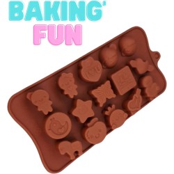 Luxe Siliconen Kawaii Japanse Schattige mal voor rozetchocolade 21.5 x 10cm - Chocolade vorm - Ruby chocolate (Roze chocolade) - Snoep / Bonbon chique mal - Geschikt voor oven en vaatwasser bestendigd.