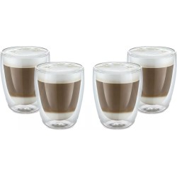 MONOO Dubbelwandige Glazen - Koffieglazen - Theeglazen - 350ML - 4 Stuks - Cappuccino Glazen - Latte Macchiato Glazen