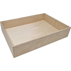 Hip en Bio - Houten speelbak zonder deksel - 50x35x9,9cm - Sensomotorisch materiaal - Sensomotorische speelrijst - Hout - Natuurlijk materiaal