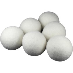 EcoSavers Droogballen Wol voor wasdroger set van 6 stuks Drogerballen doorsnede 7cm in katoenen bewaartasje