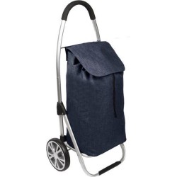 Luxery Shopping Trolley | Boodschappen Trolley |  Inklapbaar |42 Liter | Waterafstotend | Donker Blauw