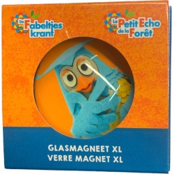Glasmagneet - de Fabeltjeskrant - koelkastmagneet - Tv series van vroeger - Meneer de Uil - 5 cm